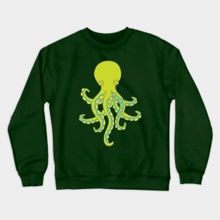 OCTOPUS GARDEN Green Undersea Ocean Creature Tentacles - UnBlink Studio by Jackie Tahara Crewneck Sweatshirt